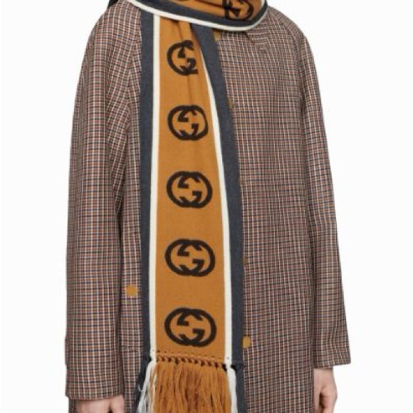 Gucci Unisex Fringed Scarf - Picture 5 of 7